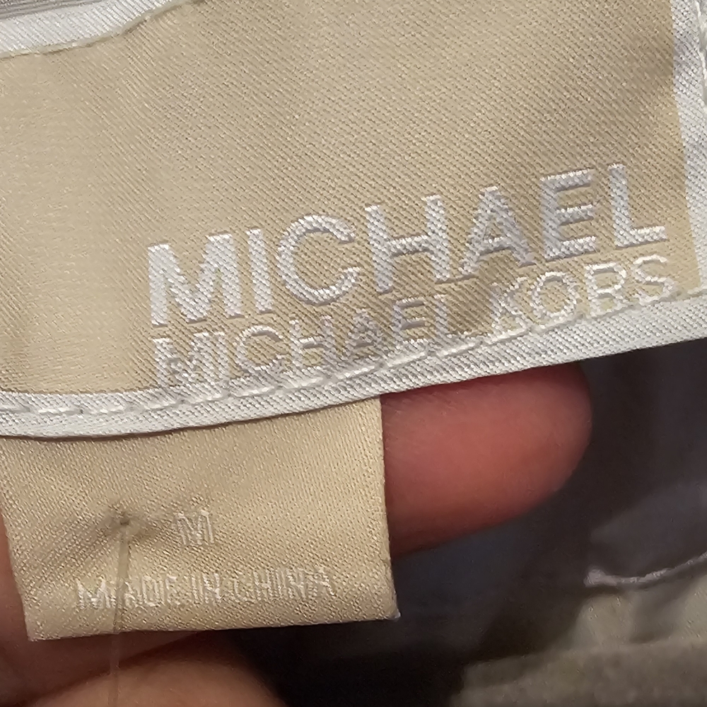 Michael Kors Cream and White Embroidered Logo Label - Picture 2 of 7
